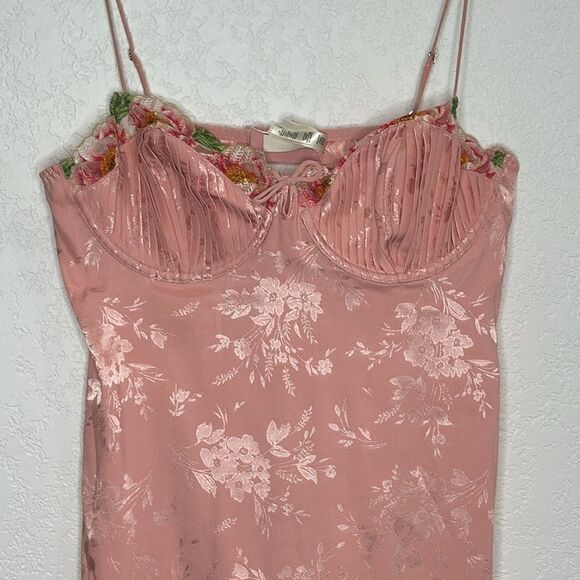 NWT FOR LOVE & LEMONS Lola Midi Dress Blush Pink XL - Picture 4 of 11